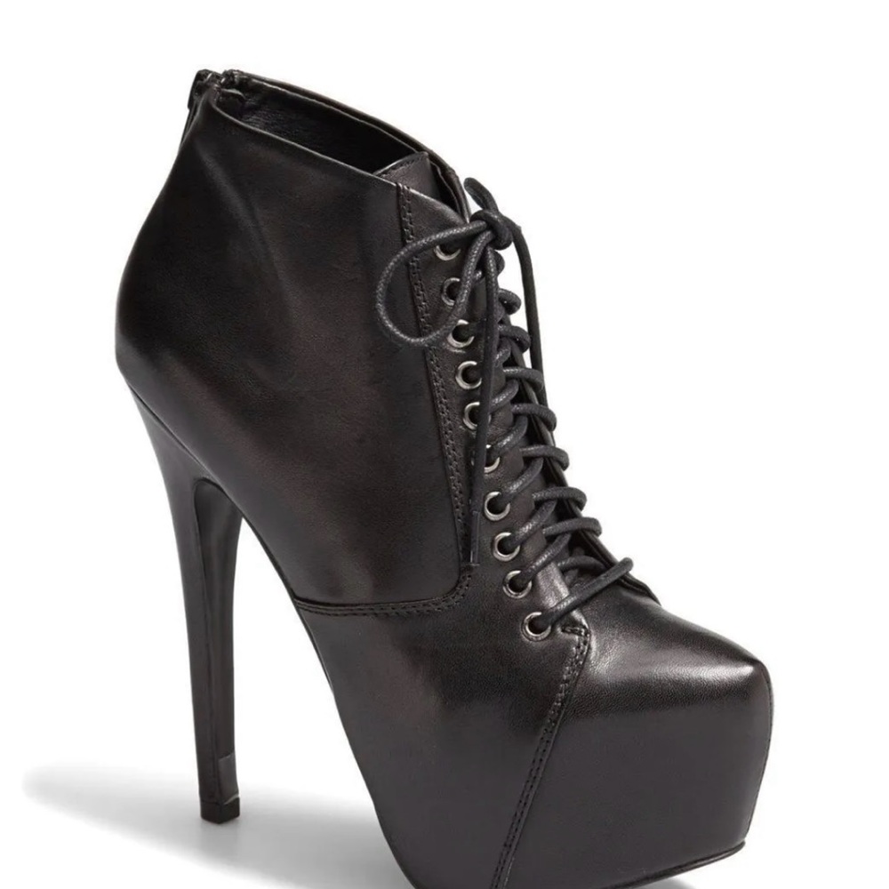 STEVE MADDEN SECRETVE BOOTS BLACK PLATFORM LACE LOLITA KAWAI LEATHER DOLLS GOTH